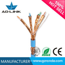 Cat 7 Flat Lan Cable with Four-pair 32AWG Wire and RJ45 to RJ45 Connection